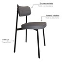 Ver imagem 5 de Cadeira Alloa Fixa com 4 Pés 500 x 447 x 838 mm com 4 Unidades Cinza/Corriente