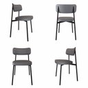 Ver imagem 1 de Cadeira Alloa Fixa com 4 Pés 500 x 447 x 838 mm com 4 Unidades Cinza/Corriente