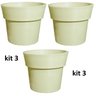 Kit 3 Vasos Plantas Frutífera hortaliças 45x50 Ibiza Polietileno BGPLASTICOS V945 AZUL BEBE 019 - 2