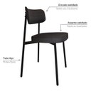 Ver imagem 5 de Cadeira Fixa com 4 Pés 50 X 44,7 X 83,8 Cm com 4 Unidades Alloa