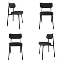 Ver imagem 1 de Cadeira Fixa com 4 Pés 50 x 44,7 x 83,8 cm com 4 Unidades Alloa Preto