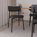 Ver imagem 3 de Cadeira Fixa com 4 Pés 50 x 44,7 x 83,8 cm com 4 Unidades Alloa Preto