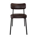 Ver imagem 6 de Cadeira Fixa com 4 Pés 50 x 44,7 x 83,8 cm com 4 Unidades Alloa Marrom/Café