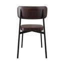 Ver imagem 2 de Cadeira Fixa com 4 Pés 50 x 44,7 x 83,8 cm com 4 Unidades Alloa Marrom/Café