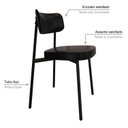 Ver imagem 5 de Cadeira Fixa com 4 Pés 50 x 44,7 x 83,8 cm com 4 Unidades Alloa Preto/Epoxi