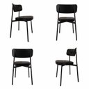 Ver imagem 1 de Cadeira Fixa com 4 Pés 50 x 44,7 x 83,8 cm com 4 Unidades Alloa Preto/Epoxi