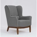 Ver imagem 2 de Poltrona Dekorien Milena Linho Cinza Escuro Alto Acabamento