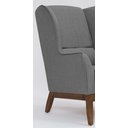 Ver imagem 5 de Poltrona Dekorien Milena Linho Cinza Escuro Alto Acabamento