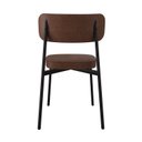 Ver imagem 2 de Cadeira Fixa com 4 Pés 50 x 44,7 x 83,8 cm com 4 Unidades Alloa Marrom/Whisky