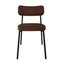 Ver imagem 6 de Cadeira Fixa com 4 Pés 50 x 44,7 x 83,8 cm com 4 Unidades Alloa Marrom/Whisky