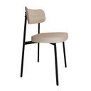 Ver imagem 2 de Cadeira Alloa Fixa com 4 Pés 50 x 44,7 x 83,8 cm com 1 Unidade Bege/Corriente Areia