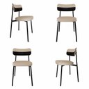 Ver imagem 1 de Cadeira Fixa com 4 Pés 50 X 44,7 X 83,8 Cm com 4 Unidades Alloa