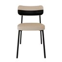 Ver imagem 6 de Cadeira Fixa com 4 Pés 50 x 44,7 x 83,8 cm com 4 Unidades Alloa Preto/Areia