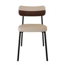 Ver imagem 6 de Cadeira Fixa com 4 Pés 50 x 44,7 x 83,8 cm com 4 Unidades Alloa Bege/Areia/Whisky