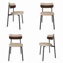 Ver imagem 1 de Cadeira Fixa com 4 Pés 50 X 44,7 X 83,8 Cm com 4 Unidades Alloa