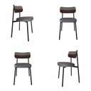 Ver imagem 1 de Cadeira Fixa com 4 Pés 50 x 44,7 x 83,8 cm com 4 Unidades Alloa Cinza/Whisky