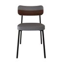 Ver imagem 6 de Cadeira Fixa com 4 Pés 50 x 44,7 x 83,8 cm com 4 Unidades Alloa Cinza/Whisky