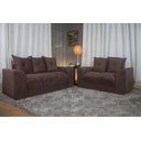 Ver imagem 2 de Sofá de 2 e 3 Lugares Porto Tecido Suede: Marrom