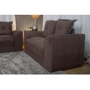 Ver imagem 3 de Sofá de 2 e 3 Lugares Porto Tecido Suede: Marrom