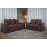 Sofá de 2 e 3 Lugares Porto Tecido Suede: Marrom - 2