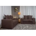 Ver imagem 1 de Sofá de 2 e 3 Lugares Porto Tecido Suede: Marrom