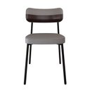 Ver imagem 6 de Cadeira Fixa com 4 Pés 50 x 44,7 x 83,8 cm com 4 Unidades Alloa Cinza/Café