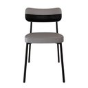 Ver imagem 6 de Cadeira Fixa com 4 Pés 50 x 44,7 x 83,8 cm com 4 Unidades Alloa Cinza/Preto