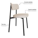 Ver imagem 5 de Cadeira Fixa com 4 Pés 50 x 44,7 x 83,8 cm com 4 Unidades Alloa Branco/Palha