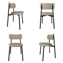 Ver imagem 1 de Cadeira Fixa com 4 Pés 50 X 44,7 X 83,8 Cm com 4 Unidades Alloa