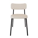 Ver imagem 6 de Cadeira Fixa com 4 Pés 50 x 44,7 x 83,8 cm com 4 Unidades Alloa Branco/Palha