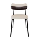 Ver imagem 6 de Cadeira Fixa com 4 Pés 50 x 44,7 x 83,8 cm com 4 Unidades Alloa Branco/Palha/Café