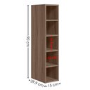 Ver imagem 2 de Armario Aereo Garrafeiro 5 Nichos MDF 15x90 cm Kali 16673 Carvalho Toq Nicioli