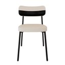 Ver imagem 6 de Cadeira Fixa com 4 Pés 50 x 44,7 x 83,8 cm com 4 Unidades Alloa Branco/Palha/Preto/Epoxi
