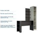 Ver imagem 6 de Guarda Roupa Closet sem Portas com 6 Prateleiras e Bancada com Painel Prime Luciane Móveis