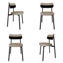 Ver imagem 1 de Cadeira Fixa com 4 Pés 50 X 44,7 X 83,8 Cm com 4 Unidades Alloa