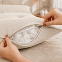Ver imagem 3 de Almofada Encosto Triangular Cama Leitura Cabeceira Suede