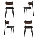 Ver imagem 1 de Cadeira Alloa Fixa com 4 Pés 500 x 447 x 838 mm com 4 Unidades Preto/Corriente/Whisky