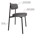 Ver imagem 5 de Cadeira Fixa com 4 Pés 50 X 44,7 X 83,8 Cm com 6 Unidades Alloa