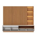 Ver imagem 5 de Rack com Painel para TV até 82 Polegadas 4 Gavetas e Nichos com LED Multimóveis Crcol-RCP007