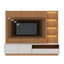 Ver mais imagens de Rack com Painel para TV até 82 Polegadas 4 Gavetas e Nichos com LED Multimóveis Crcol-RCP007
