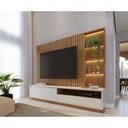 Ver imagem 1 de Rack com Painel para TV até 82 Polegadas 4 Gavetas e Nichos com LED Multimóveis Crcol-RCP007