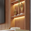 Ver imagem 7 de Rack com Painel para TV até 82 Polegadas 4 Gavetas e Nichos com LED Multimóveis Crcol-RCP007