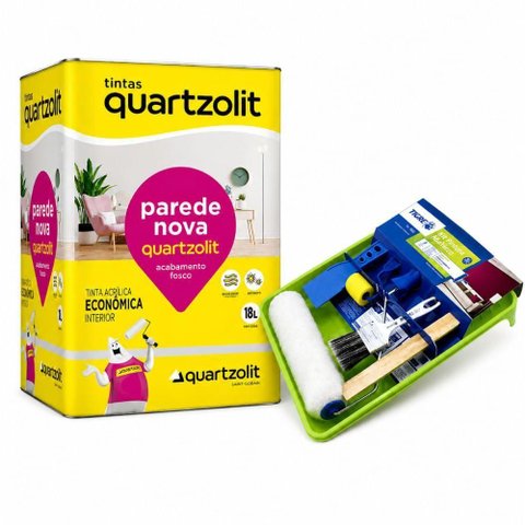 Kit Tinta Acrílica Parede Nova Econômica para Pintura Interna Acabamento Fosco Antimofo Branco