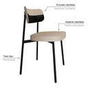 Ver imagem 5 de Cadeira Fixa com 4 Pés 50 X 44,7 X 83,8 Cm com 6 Unidades Alloa