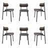 Cadeira Fixa com 4 Pés 50 X 44,7 X 83,8 Cm com 6 Unidades Alloa - 1