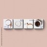Hora do Café - Quadros ou Placas Modulares com 4 Peças - 1