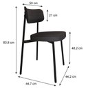 Ver imagem 4 de Cadeira Alloa Fixa com 4 Pés 50 X 44,7 X 83,8 Cm com 1 Unidade