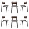 Cadeira Fixa com 4 Pés 50 X 44,7 X 83,8 Cm com 6 Unidades Alloa - 1