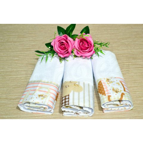 Kit Pano de Pratos 3 Peças - Hora do Chá