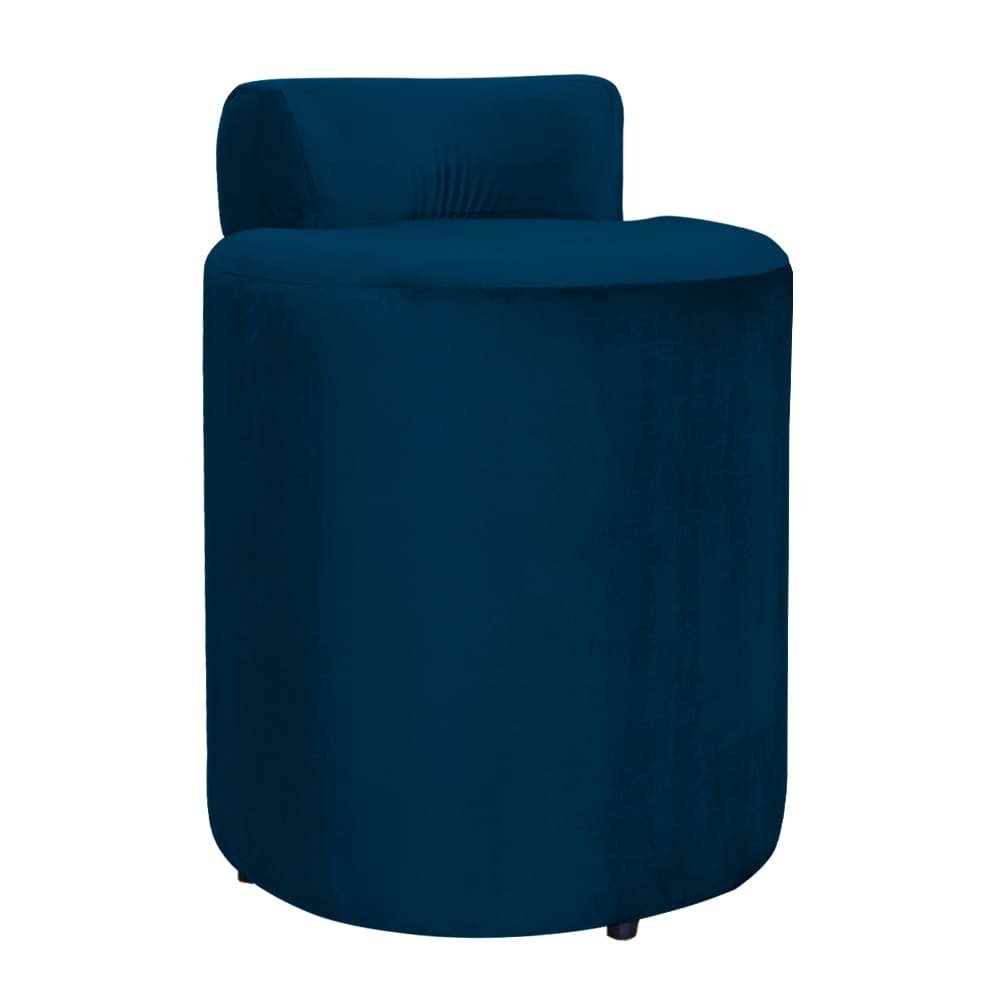 Puff Athena Veludo Azul Marinho - Belliv Decor - 2